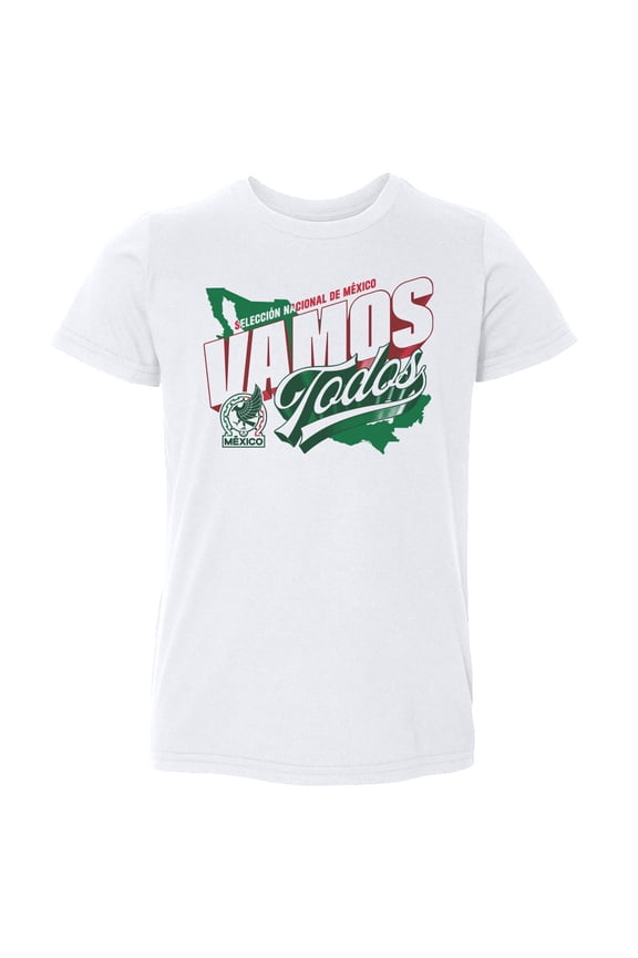 Toddler 500 Level White Mexico National Team Vamos Todos Country T-Shirt