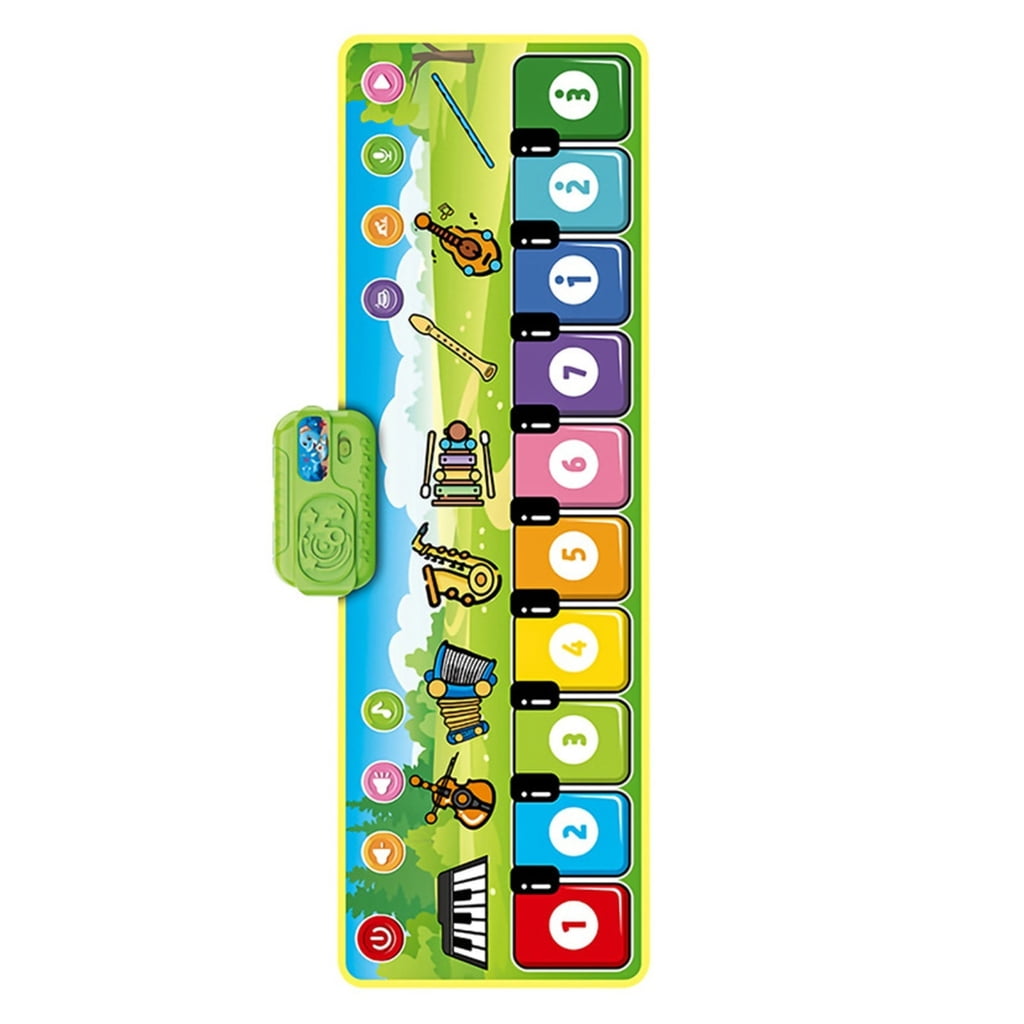 Toddler 8 Instrument Sounds Music Play Mat for Sensory Development Educational Piano Dance Mat