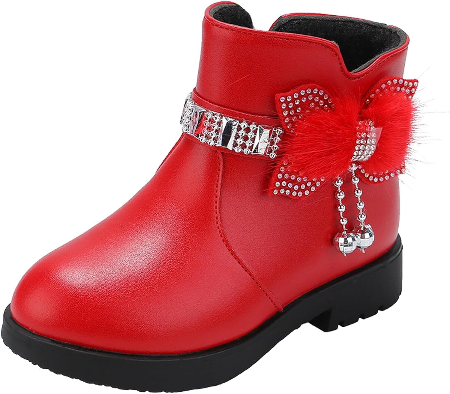 Toddler Ankle Boots Girls Short Boots Kids Bow Knot Ankle Boots Side ...