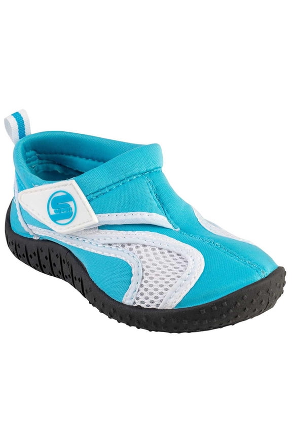 Toddler Aqua Sock Wave Water Shoes Waterproof Slip-Ons for Pool Beach Sports, Turquoise, Size: 7 Toddler, S7