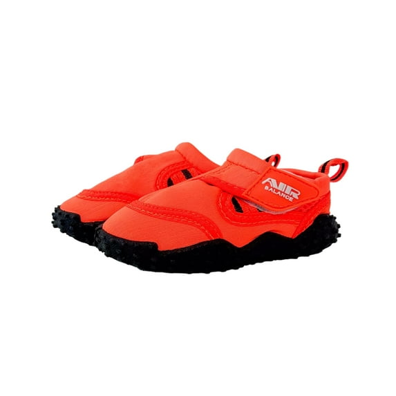 Toddler Aqua Sock Wave Water Shoes- Waterproof Slip-Ons for Pool, Beach and Sports Barefoot Shoes, Neon Orange, Size: 8 Toddler, Air Balance