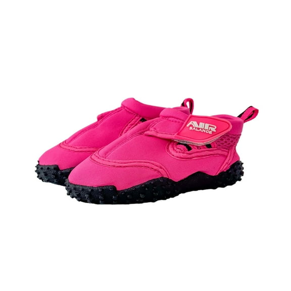 Toddler Aqua Sock Wave Water Shoes- Waterproof Slip-Ons for Pool, Beach and Sports Barefoot Shoes, Neon Pink, Size: 7 Toddler, Air Balance
