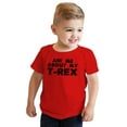 thumbnail image 1 of Toddler Ask Me About My Trex T Shirt Funny Cool Dinosaur Flip Humor Tee for Kids, 1 of 7