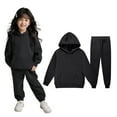 thumbnail image 1 of Toddler Athletic Clothes Sets Long Sleeve Basic Hoodie Sweatpants 2 Pcs Warm Fall Winter Clothes Boy Clothes 2-3 Years Cute&nbsp;Boy Girl&nbsp;Clothing, 1 of 4