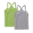 thumbnail image 1 of Toddler Athletic Tank Tops Girls Big 2-pack Girls Tank Tops Solid Round Neck Sleeveless Soft Cami Shirts Undershirts for Toddler Girls Camisole New 2-pack-B 8T, 1 of 7