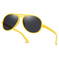 thumbnail image 1 of Toddler Baby Aviator Sunglasses for Boys Girls Kids Age 0-4 Shatterproof Rubberized Frame UV400, 1 of 5