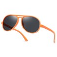 thumbnail image 1 of Toddler Baby Aviator Sunglasses for Boys Girls Kids Age 0-4 Shatterproof Rubberized Frame UV400, 1 of 5