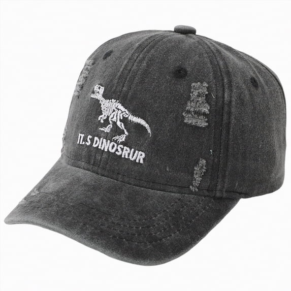Toddler Baby Baseball Cap Sun Hat Dinosaur Print Solid Color Options Kids Hat for Boys Girls Adjustable Comfort, Outdoor Sun Protection 2T-7T Gibobby,3-8 Years,Black