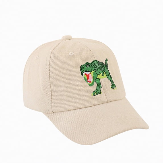 Toddler Baby Baseball Cap Sun Hat Dinosaur Print & Solid Color Options Kids Hat for Boys Girls, Adjustable Comfort, Outdoor Sun Protection 2T-7T Gibobby,One Size,Khaki
