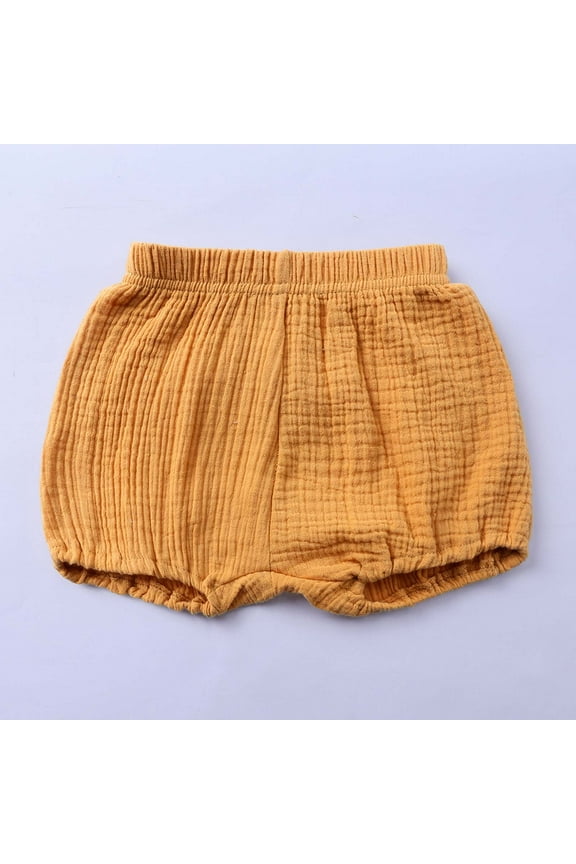 Toddler Baby Bloomer Solid Color Elastici Waist Shorts Comfort Casual Loose Shorts Basic Diaper Cover Bloomer