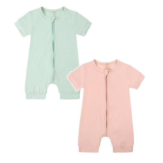 Toddler Baby Bodysuit Summer Outfit Base Onesie Pajamas Breathable Short Sleeve Bodysuits Baby Boy Clothes 18 Cute boy and girl baby clothes