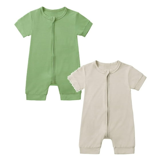 Toddler Bodysuit Pajamas Romper Jumpsuit Cotton Short Sleeve Sleeper Baby Girl Clothes 24M Cute boy and girl baby clothes