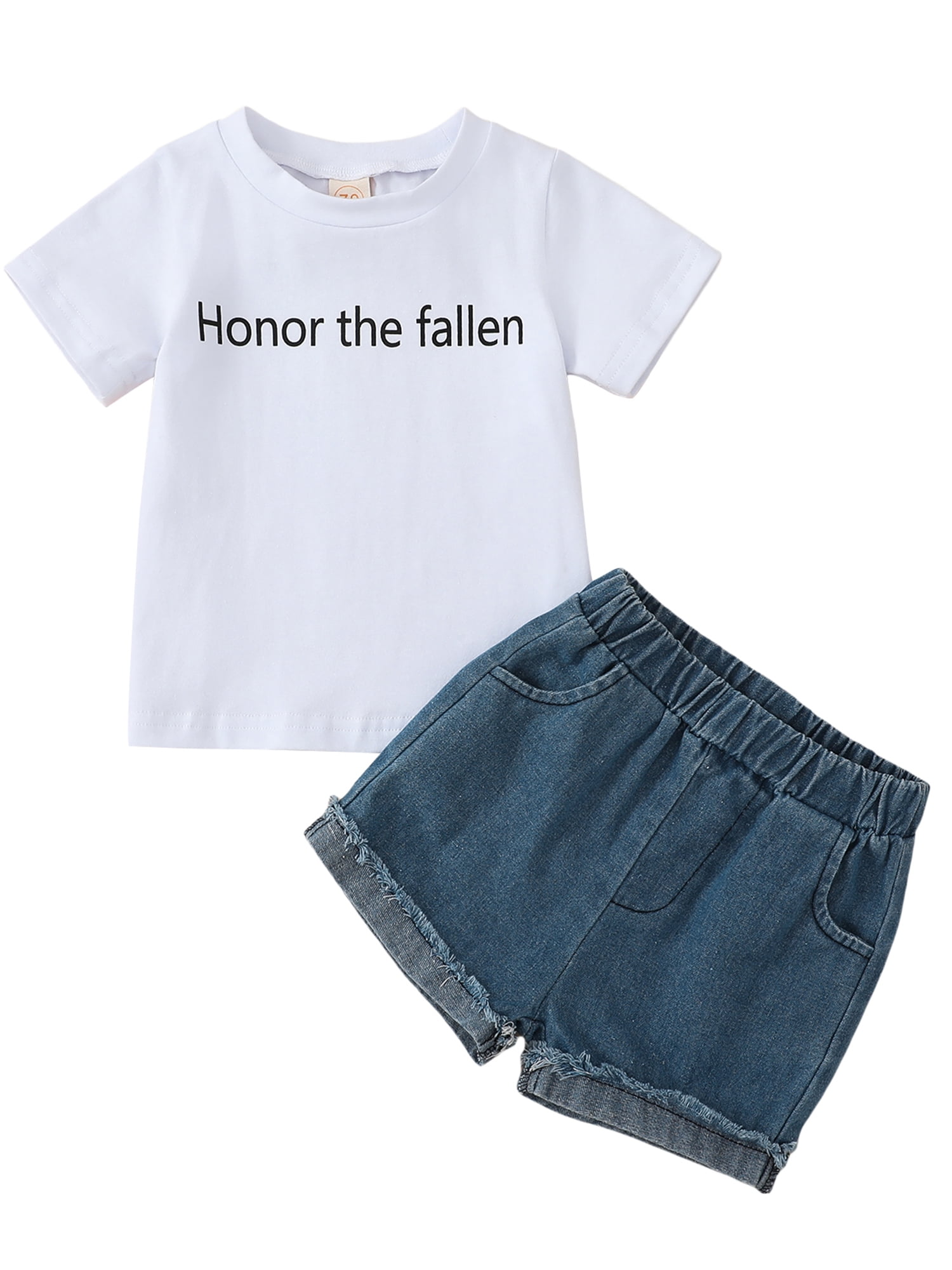 Toddler Baby Boy 4th of July Clothes Summer Short Sleeve Crew Neck