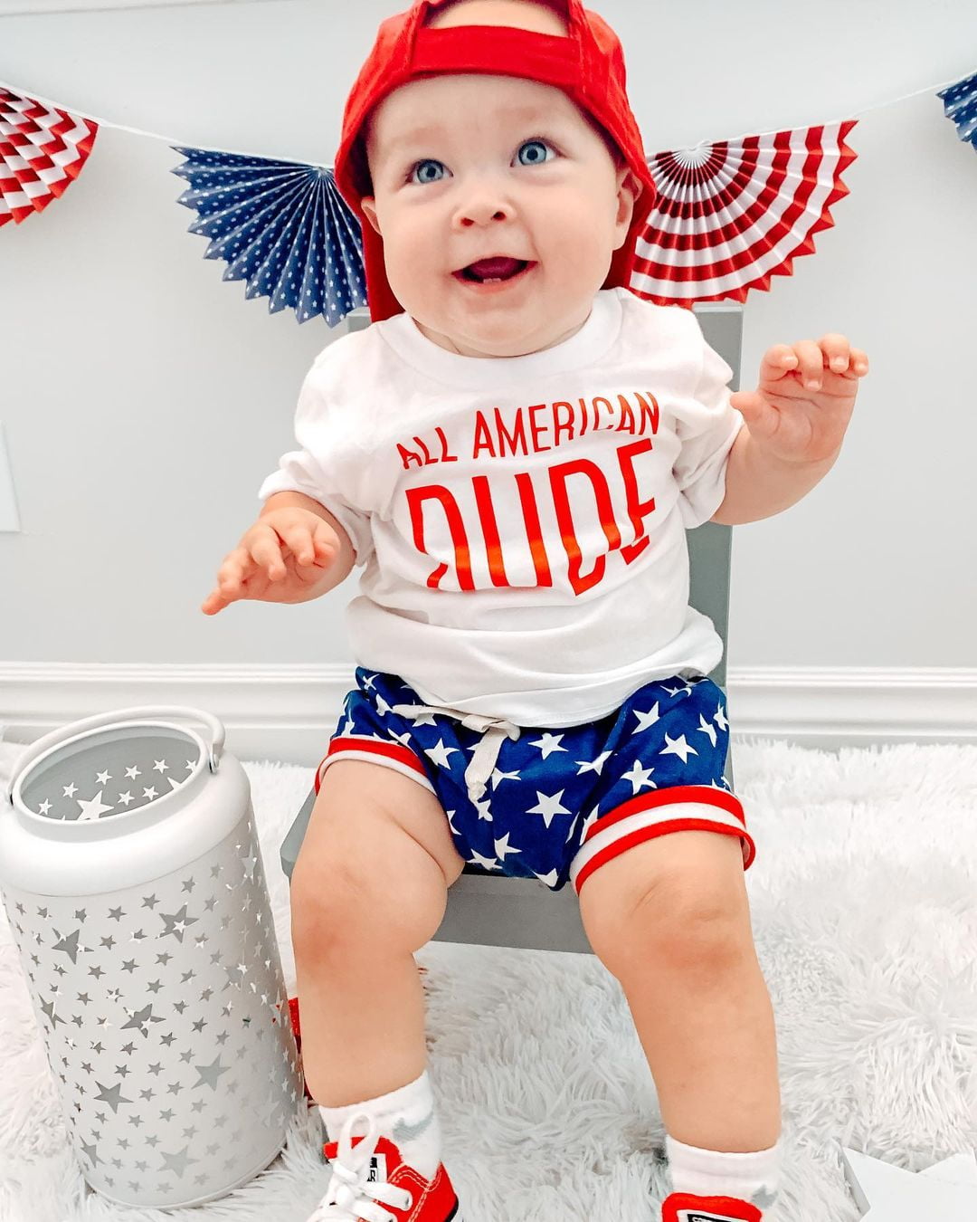 Hirigin Fourth July Kids Clothes Toddler Baby Boy Outfits White Cotton Short Sleeve Tops Star Shorts Walmart
