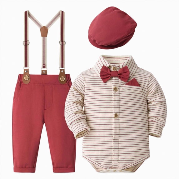 Toddler Baby Boy Clothes Cute Fall Winter Outfit 2T 3T 4T 5T 6T Children Long Sleeve Sweatshirts and Jogger Pants Set Watermelon Red,18M