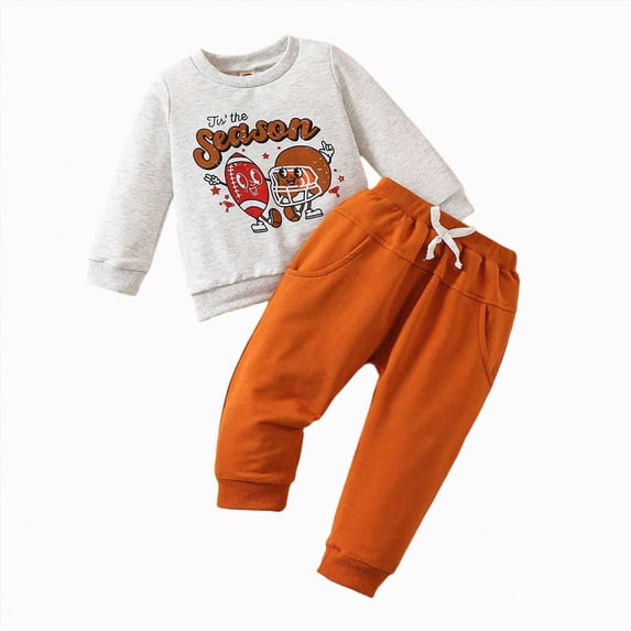 Toddler Baby Boy Clothes Fall Winter Outfit Long Sleeve Sweatshirt Tops Stretch Pants Playwear Set Baby Boy Clothes Toddler Boy Winter Outfits Set 12 18 Months 2T 3T 4T,Light Gray,2-3 Years