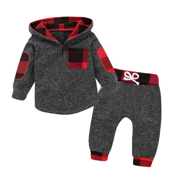 Toddler Baby Boy Clothes Infant Newborn Boy Outfit Long Sleeve Hoodie Sweatshirt Pants Fall Winter Clothes Set