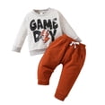 thumbnail image 1 of Toddler Baby Boy Clothes Letter Crewneck Fall Boy Winter Outfits 12 18 24 Months 2T 3T Sweatshirt Long Sleeve Pants Clothes Set, 1 of 6