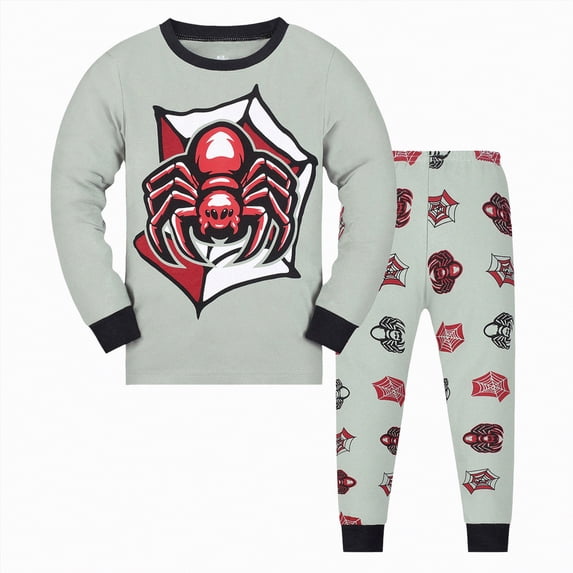 Toddler Baby Boy Clothes Little Boys Fall/Winter Cartoon Long Sleeve Elastic Waist 6M 1T 2T 3T Sleepwear Pajamas 2PCS
