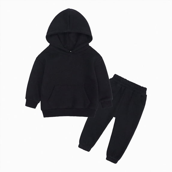 Toddler Baby Boy Clothes Long Sleeve Pullover Colorblock Sweatshirt + Pants 2pcs Fall Winter Outfit Set(Black,11-12 Years)