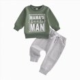 thumbnail image 1 of Toddler Baby Boy Clothes Set Long Sleeve Crewneck Sweatshirt Top Pants Cute Infant Fall Winter Outfits Baby Clothing 6 12 18 24 M 1t 2t 3t 4t 5t 6t,Green,3-6 Months, 1 of 7