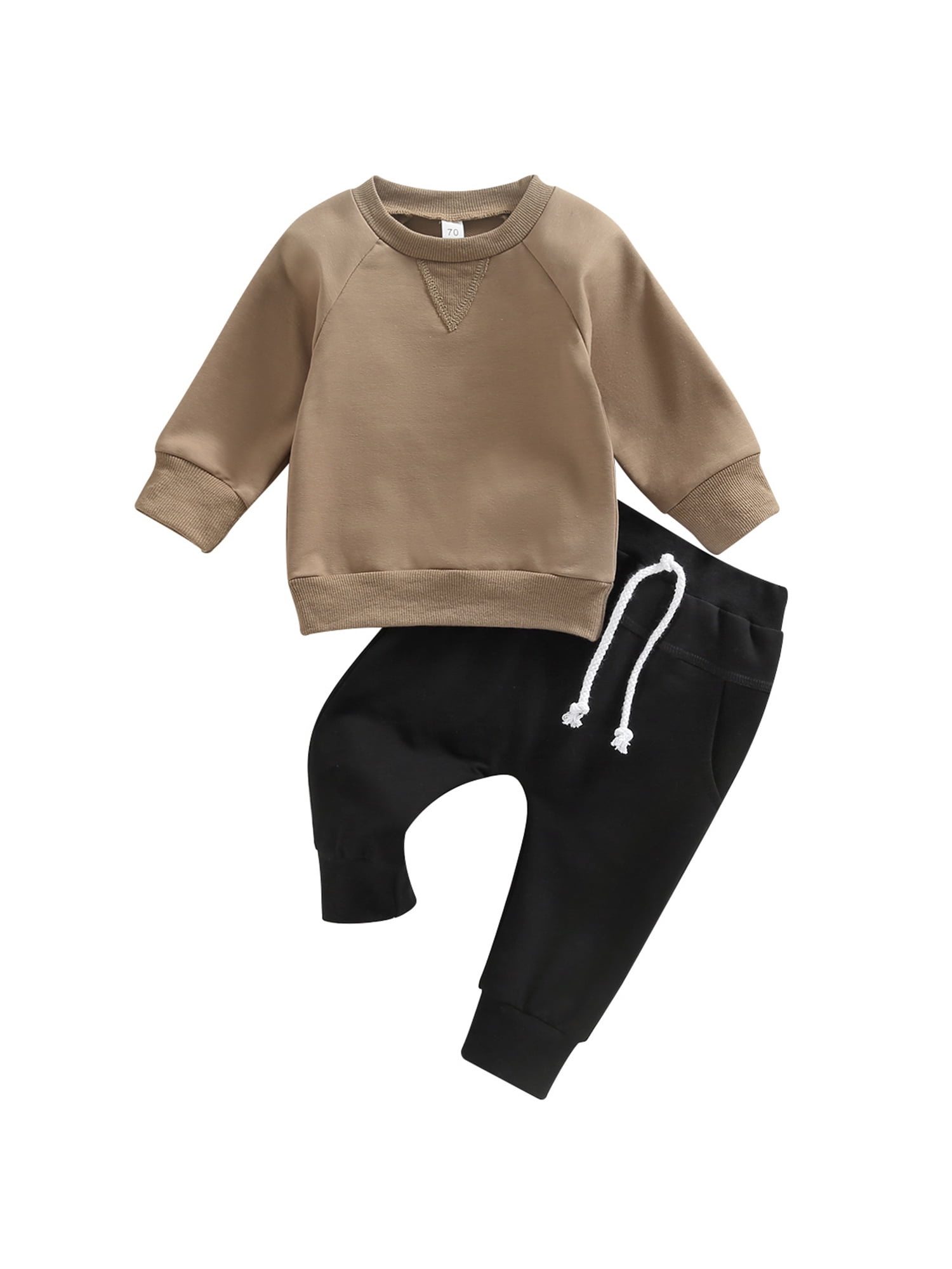 2-piece Kid Boy Letter Print Tie Dye Raglan Sleeve Sweatshirt and Colorblock Pants set