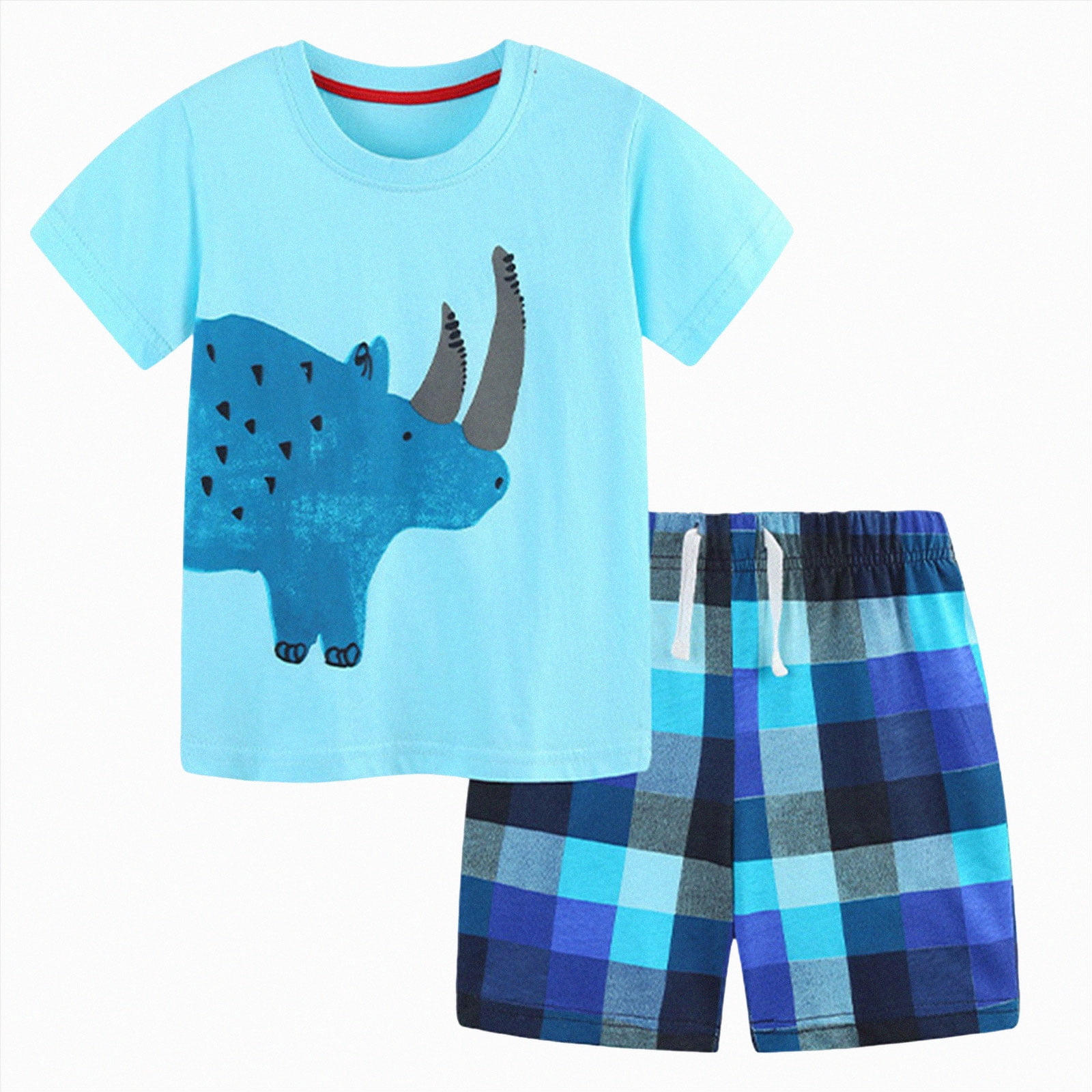 Toddler Baby Boy Clothes Summer Outfits Short Sleeve Tee & Shorts, Soft ...