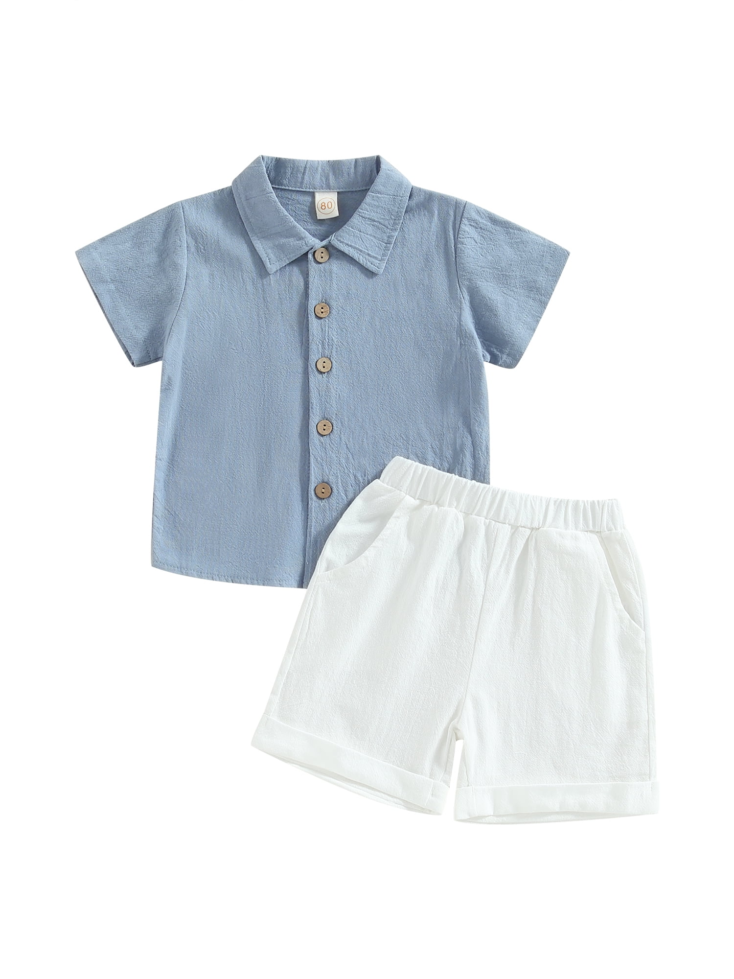 Boys White Linen Outfit Baby Boys Summer Clothes Cotton Linen