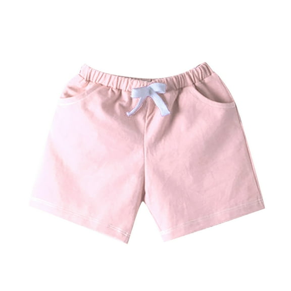 Toddler Baby Boy Elastic Waist Pull On Cotton Shorts for Littler Kids Girls Athletic Short Pants Summer Beach Clothes
