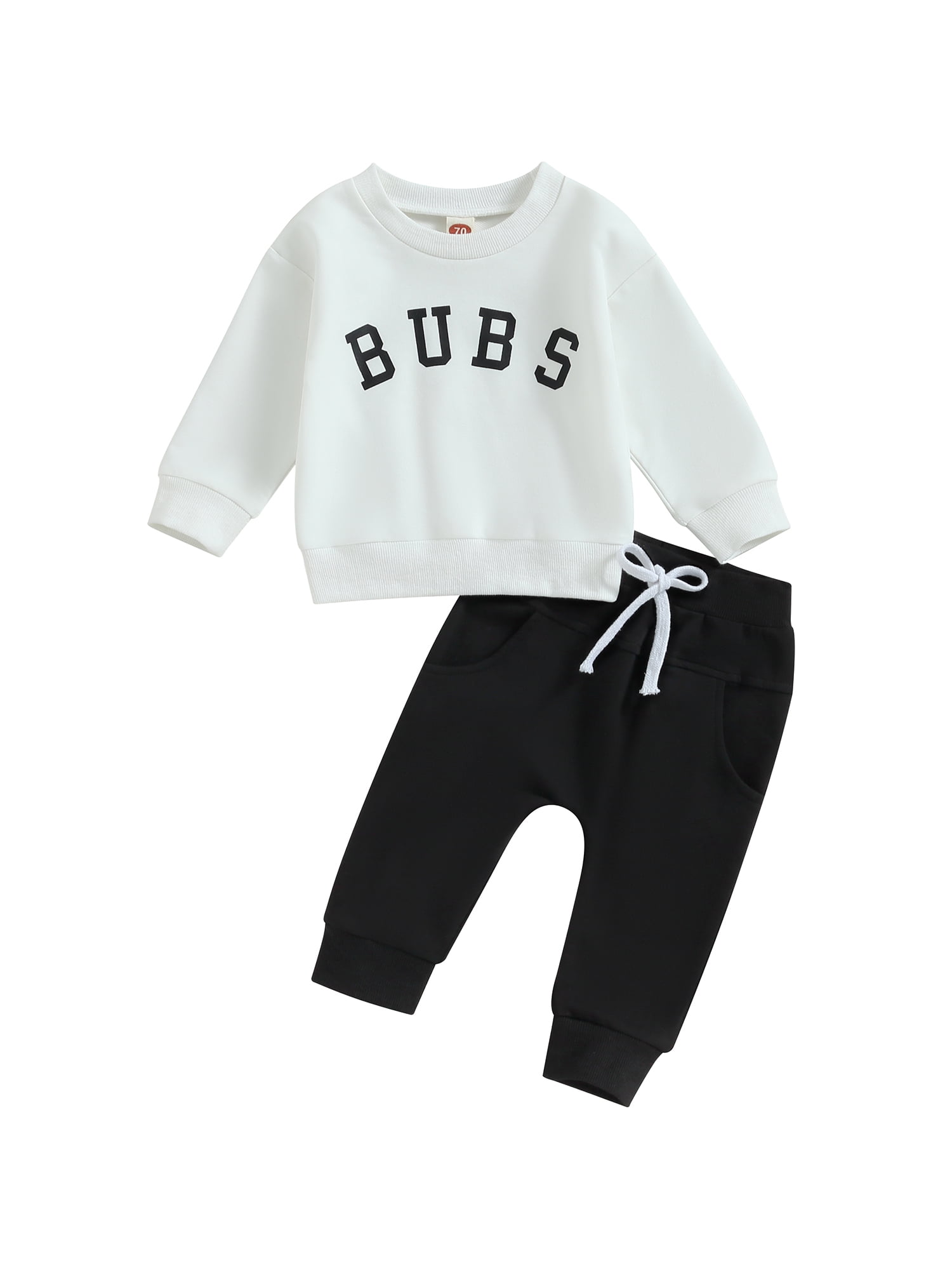 Toddler Baby Boy Fall Winter Clothes Letter Long Sleeve Sweatshirt
