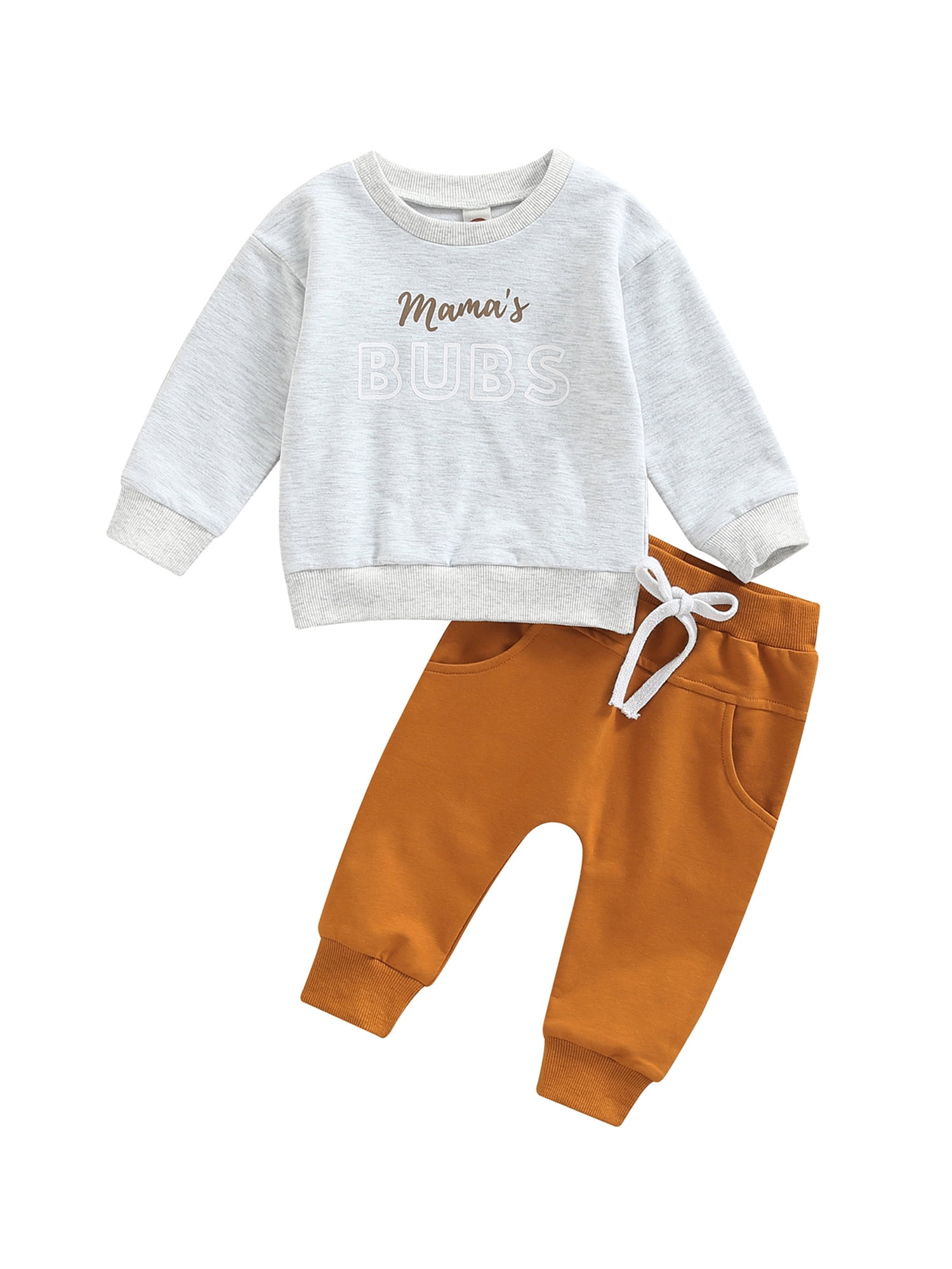 Smurfs 2pcs Toddler Boy Letter Print Cotton Sweatshirt and Pants Set