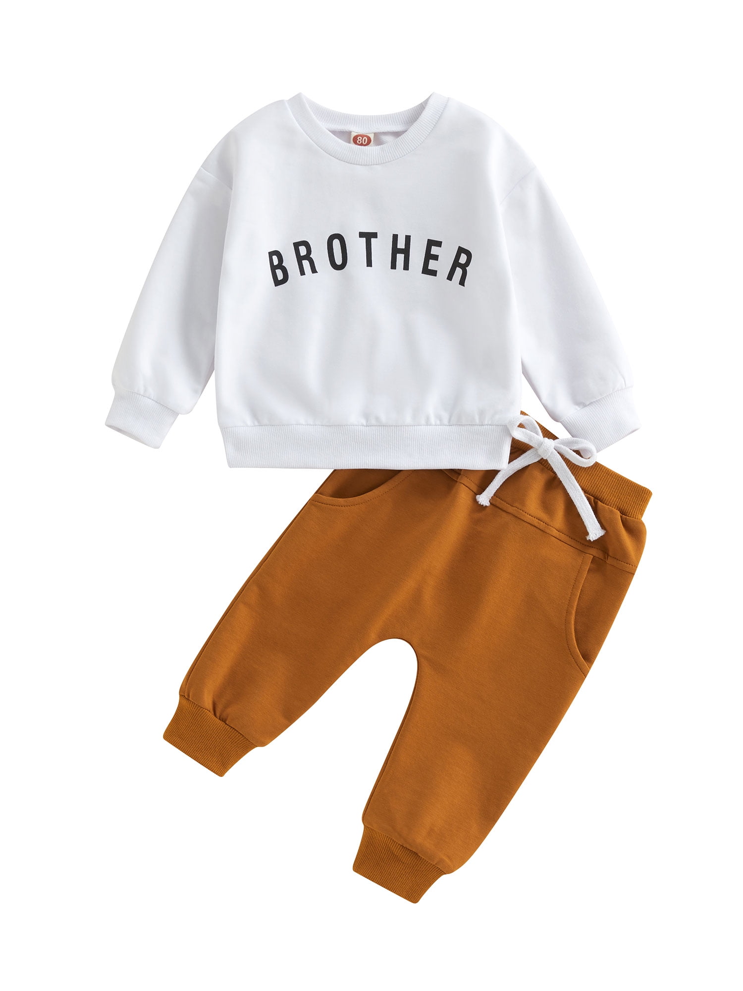 Toddler Baby Boy Fall Winter Clothes Set Letter Printed Long Sleeve