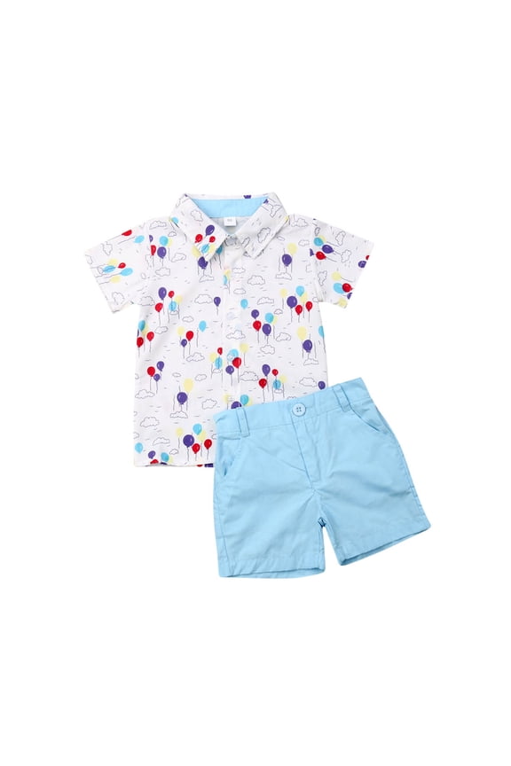 Toddler Baby Boy Flamingo Short Sleeve Button Down 1Y 2Y 3Y 4Y 5Y 6Y Shirt  Casual Shorts Set Summer Outfits Clothes