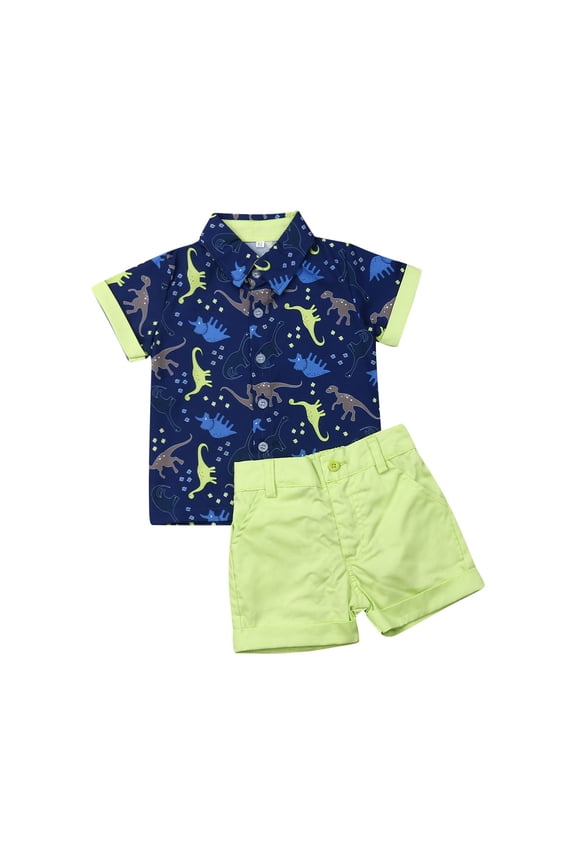 Toddler Baby Boy Flamingo Short Sleeve Button Down Shirt Casual Shorts Set Summer Outfits 12M 18M 2Y 3Y4Y 5Y
