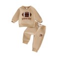 thumbnail image 1 of Toddler Baby Boy Football Outfit Game Day Pullover Sweatshirt Pants 3 6 12 18 24 Months 2T 3T 4T, 1 of 8