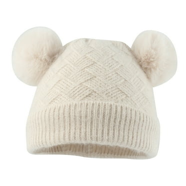 Toddler Baby Boy Girl Beanie Winter Hat with Pompom Lined Toddler Hat Soft Warm Beanie Cap for Birthday Gifts