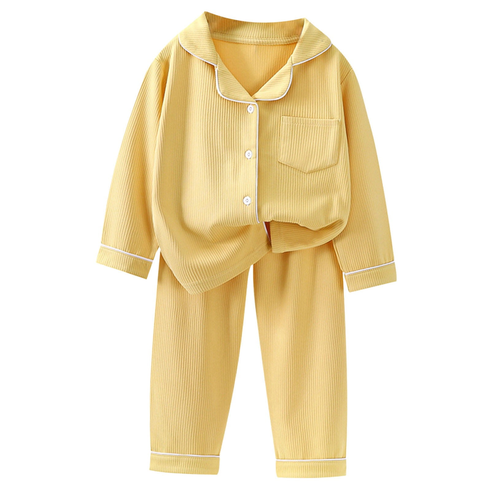 Toddler Baby Boy Girl Clothes Contrast Color Long Sleeve Sweatshirt Pullover Top Pants 2PCS Fall Winter Outfit Set Sweatsuit for 0 6 12 18 24 M 1t 2t 3t 4t 5t 6t Pajamas & Dailywear Set 5-6 Years