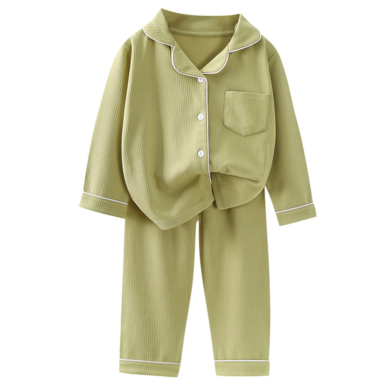 Toddler Baby Boy Girl Clothes Contrast Color Long Sleeve Sweatshirt Pullover Top Pants 2PCS Fall Winter Outfit Set Sweatsuit for 0 6 12 18 24 M 1t 2t 3t 4t 5t 6t Pajamas & Dailywear Set 9-10 Years