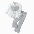 thumbnail image 1 of Toddler Baby Boy Girl Fall Winter Clothes Outfit Pattern Long Sleeve Sweatshirt Top+Long Pant Set 6-12 Months 12-24 Months 2t 3t 4t 5t 6t 7t 8t 9t Children(Grey,5-6 Years), 1 of 5