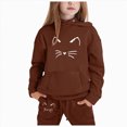 thumbnail image 1 of Toddler Baby Boy Girl Fall Winter Outfit Sweatshirt Pants Set Long Sleeve Tops Clothing Sets 6-12 Months 12-24 Months 2t 3t 4t 5t 6t 7t 8t 9t Children(Brown,6-7 Years), 1 of 7