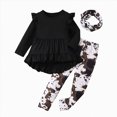 thumbnail image 1 of Toddler Baby Boy Girl Fall Winter Sweatshirt Outfit Long Sleeve Pullover Tops Joggers Pants Set 6-12 Months 12-24 Months 2t 3t 4t 5t 6t 7t 8t 9t Children(Black,3-4 Years), 1 of 7