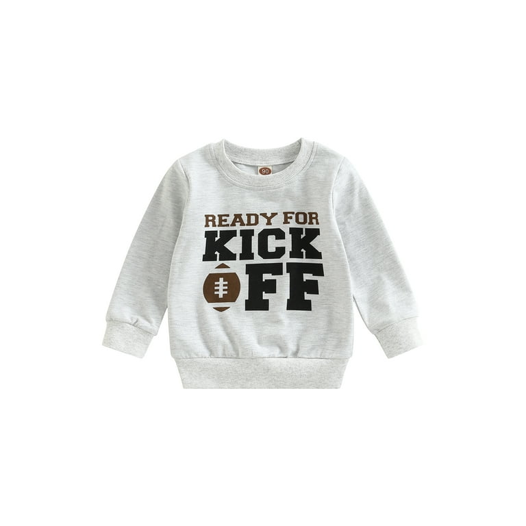 Toddler Baby Boy Girl Football Sweatshirt Long Sleeve Pullover