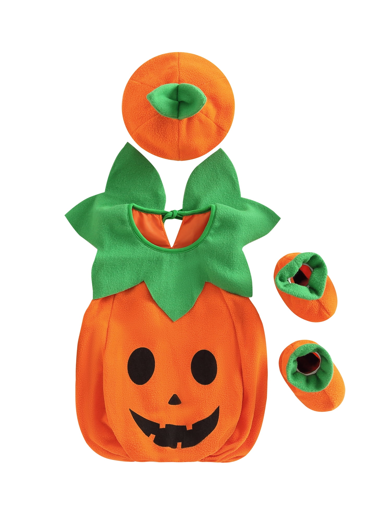 Toddler Baby Boy Girl Halloween Outfit Pumpkin Bodysuit Halloween