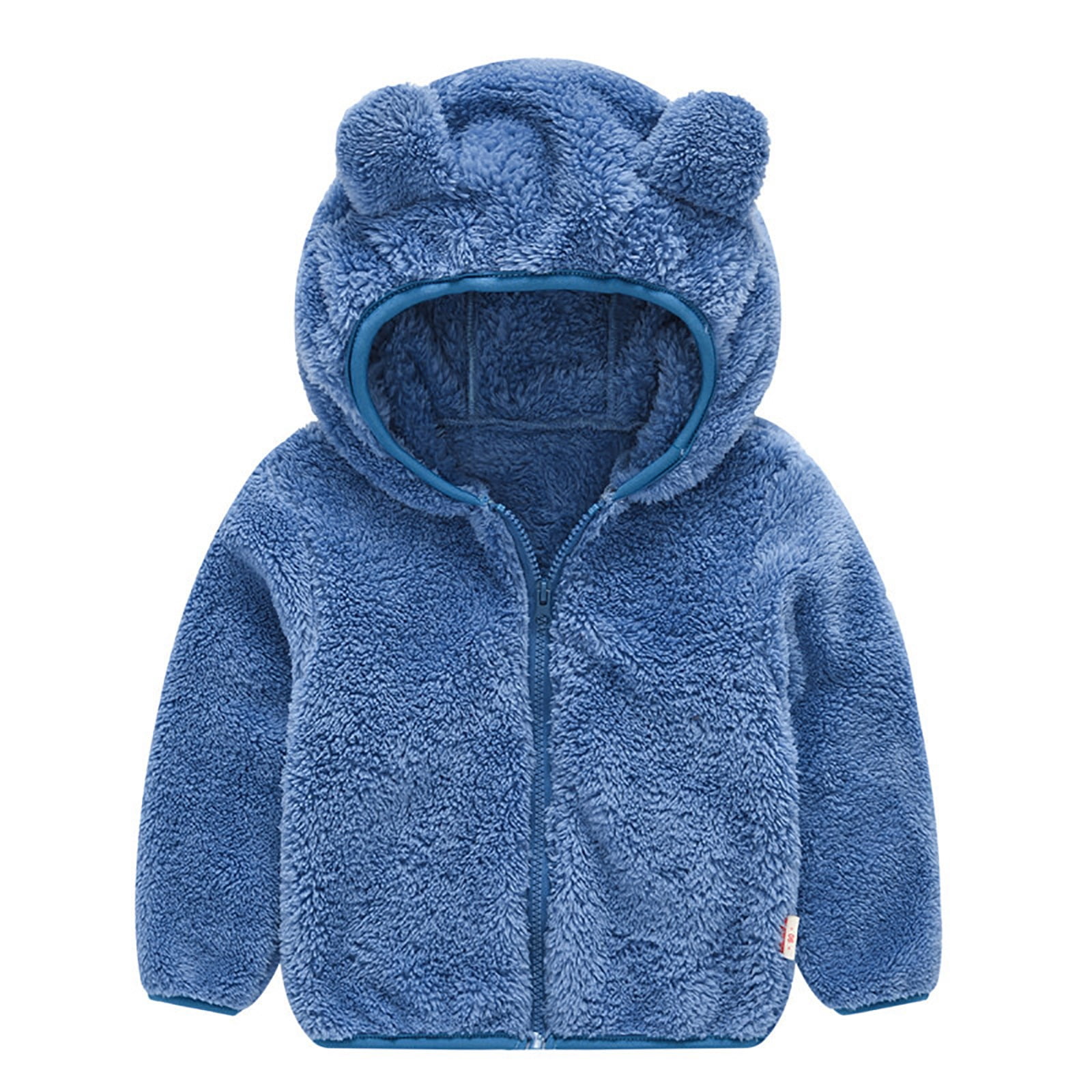 Toddler Baby Boy Girl Little Cute Bear Hoodie Jacket Sherpa Fuzzy