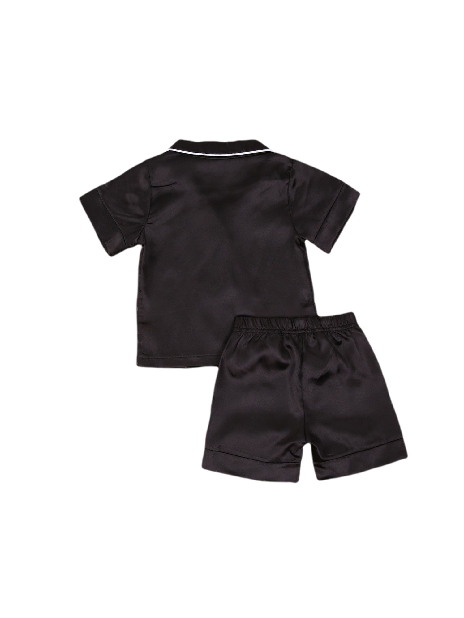 Toddler Baby Boy Girl Silk Pajamas Pyjamas Satin Set Child ButtonDown