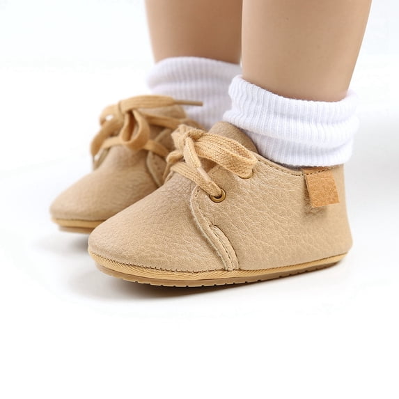 Toddler Baby Boy Girl Sneakers Leather Soft Crib Anti-slip First Walkers Shoes