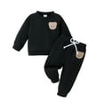thumbnail image 1 of Toddler Baby Boy Girl Sweatshirt and Pants Set Fall Winter Bear Jogger Pants Outfit Suit 9M-5Y, 1 of 5