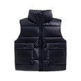 thumbnail image 1 of Toddler Baby Boy Girl Warm Coats Sleeveless Solid Color Coats, 1 of 8