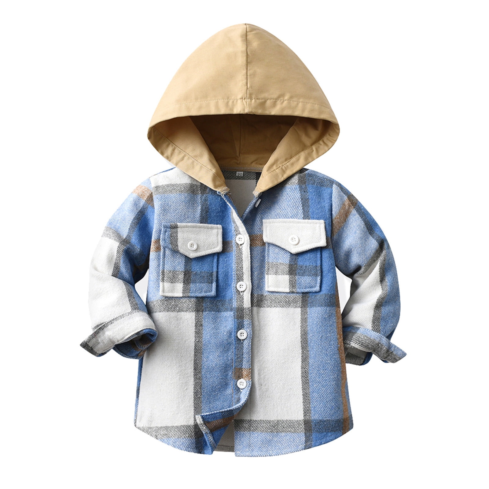 Toddler W25 Plaid Reversible Padded Shirt Jacket (2-8y) - Navy
