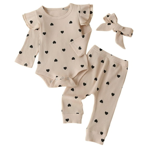 Toddler Baby Boy Girls Outfit Round Neck Long SleeveSmocked T-shirt Elastic waist Casual Elastic Prints 2Pcs Cartoon Set Pajamas & Dailywear Set 2PC Long Sleeve Pajamas Set